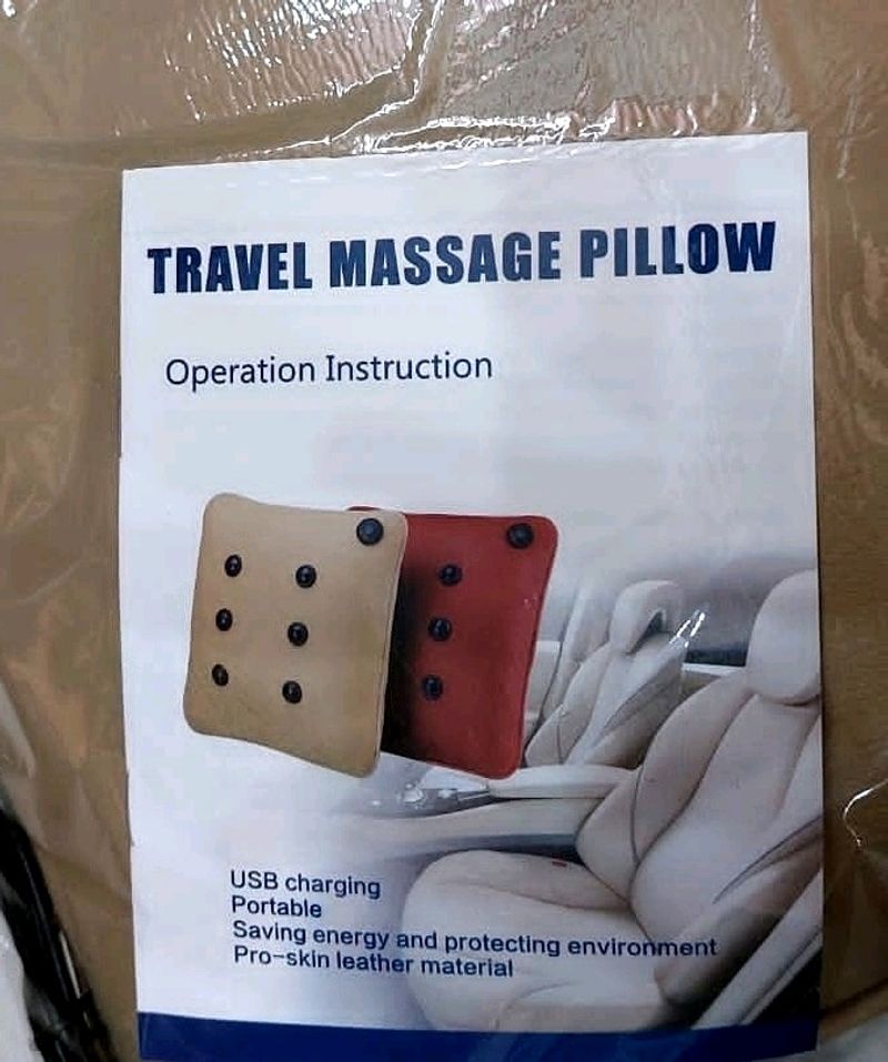 Electric Vibrating Travel Massage Pillow For Neck