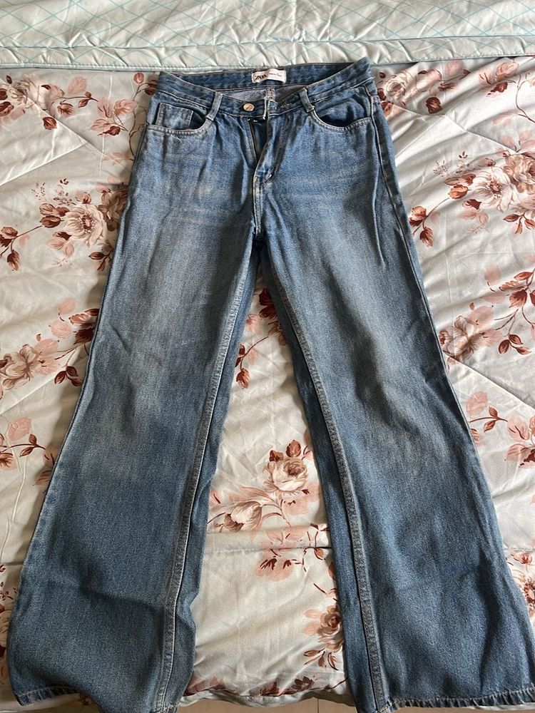 Wide Leg Denim Jeans