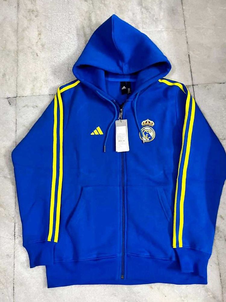 ADIDAS REAL MADRID BLUE ZIPPER HOODIE M (40)
