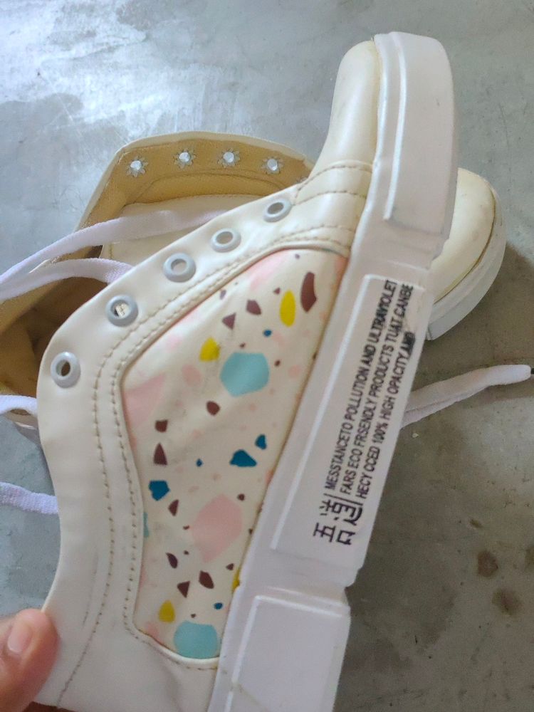 Off White Colour Shoes