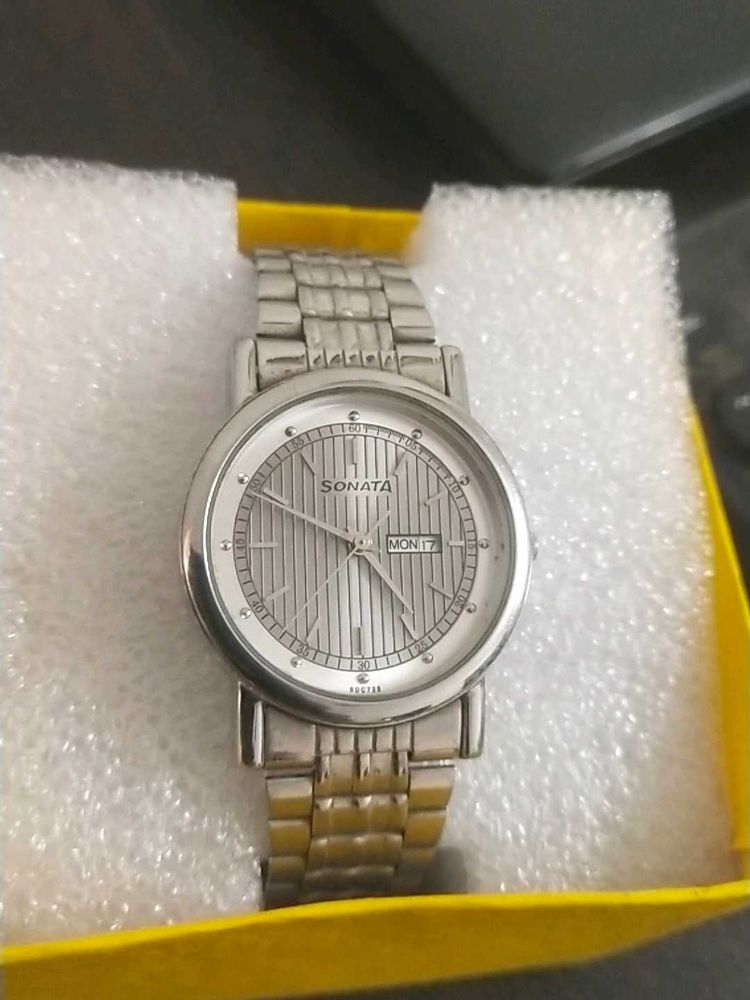 Sonata Silver Wrist men's Watch