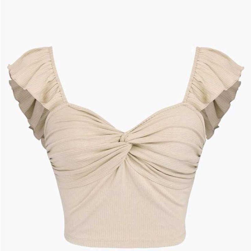 Ribbon Ribbed Crop Top