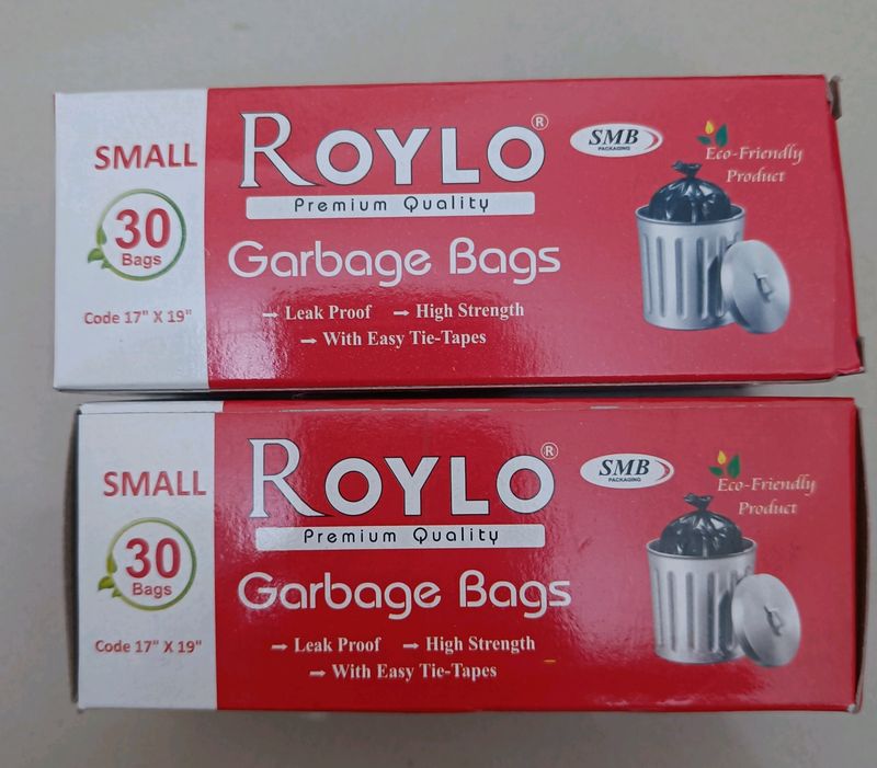 Black Garbage Bags- Pack Of 2 (60 Bags)