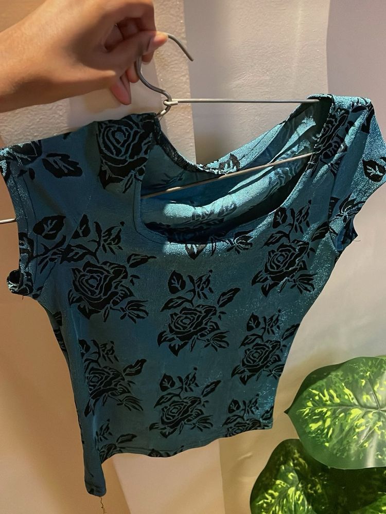 Floral Print Crop Top