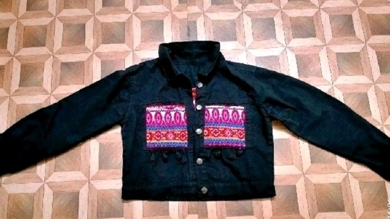 📢OFFER‼️Black Korean Denim Jacket‼️