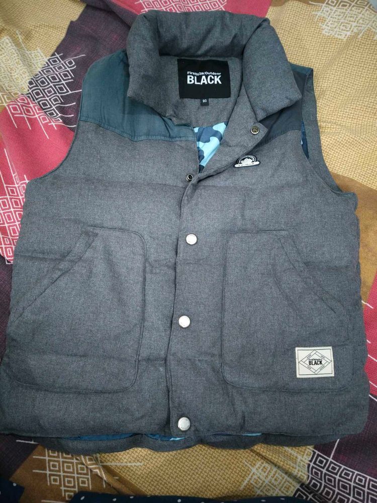 Grey Puffer Vest