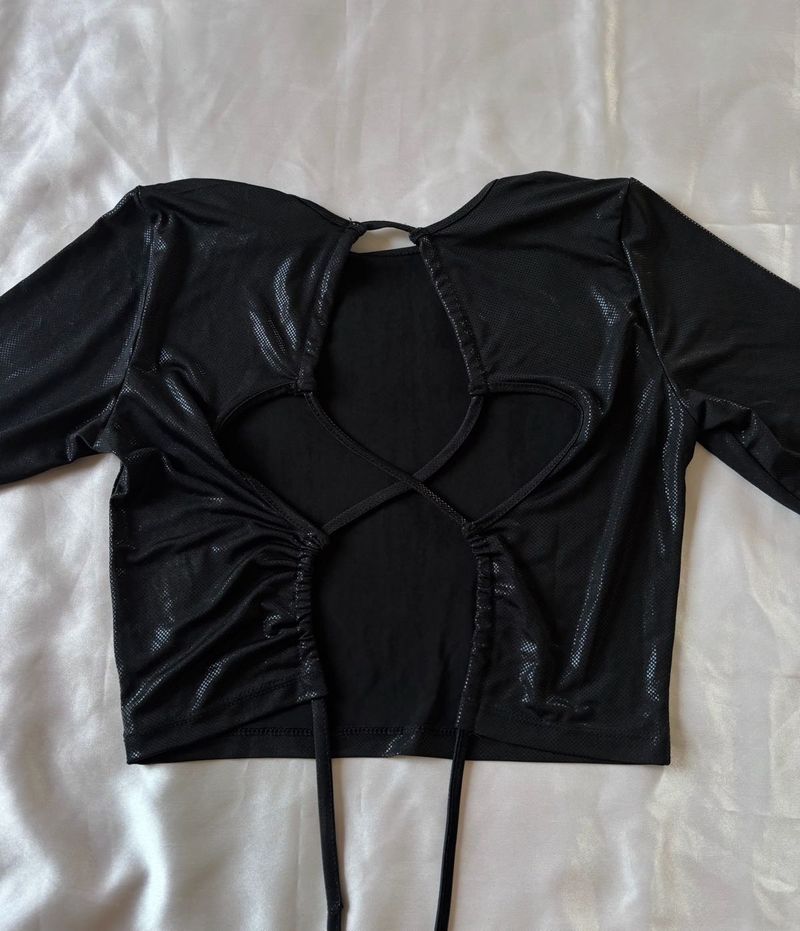 Tokyo Talkies Black Backless Top