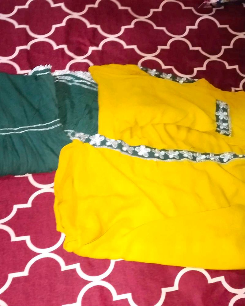 Kurta and sharara suit