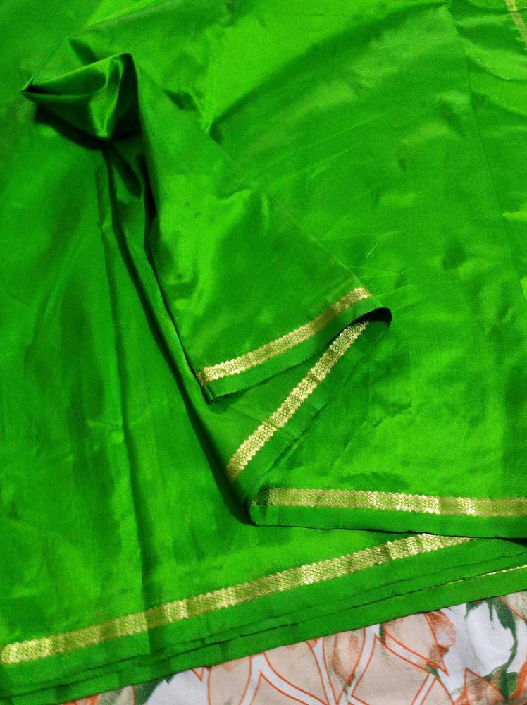 Leaf Green Silk Saree