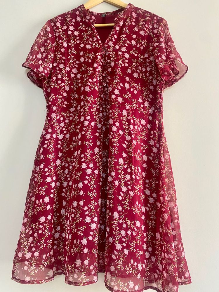 Floral fit &amp; flare Dress