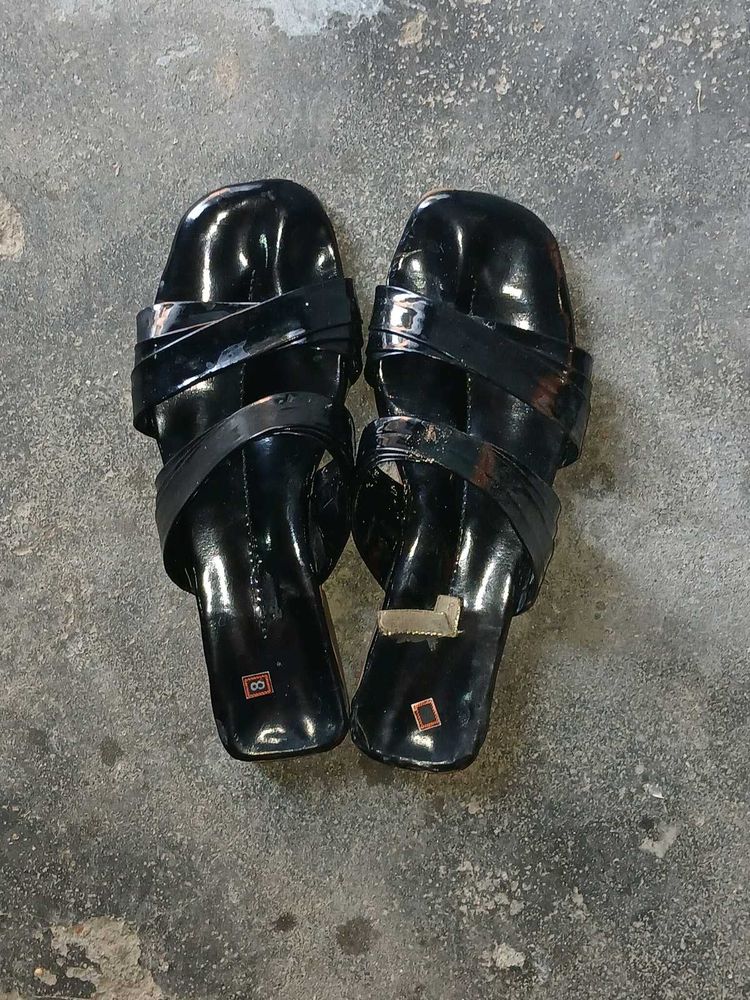 Black FANCY  Slippers