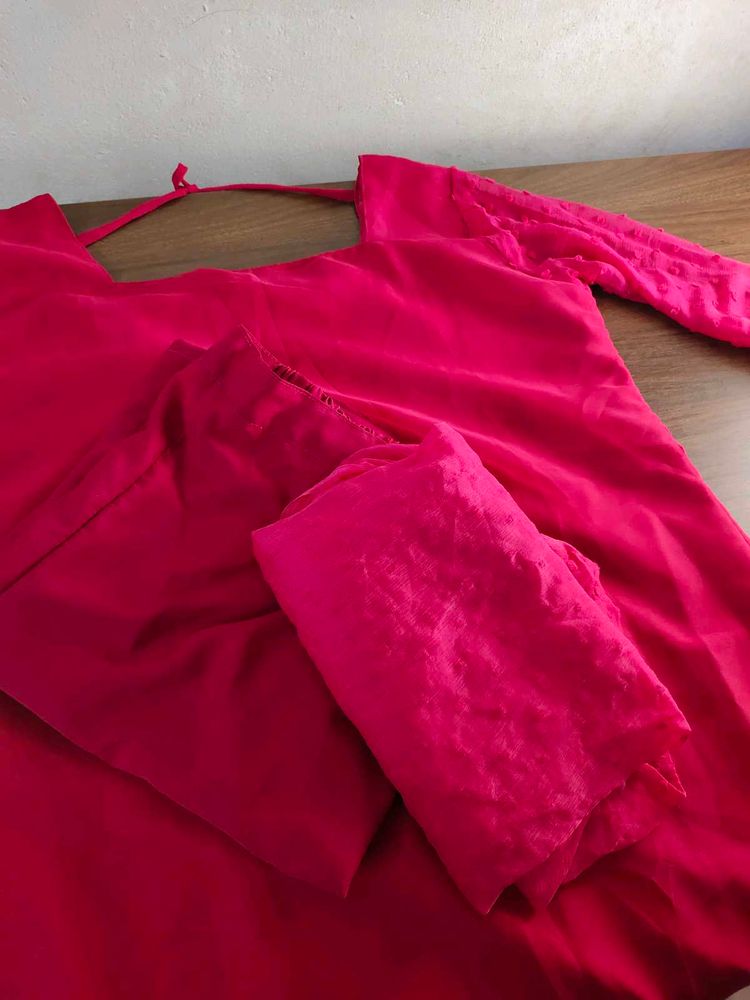 Pink Long Sleeve Top Set