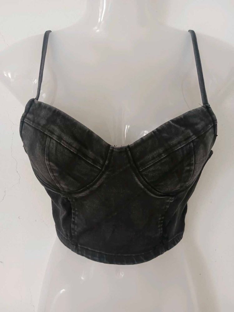 DENIM CORSET TOP