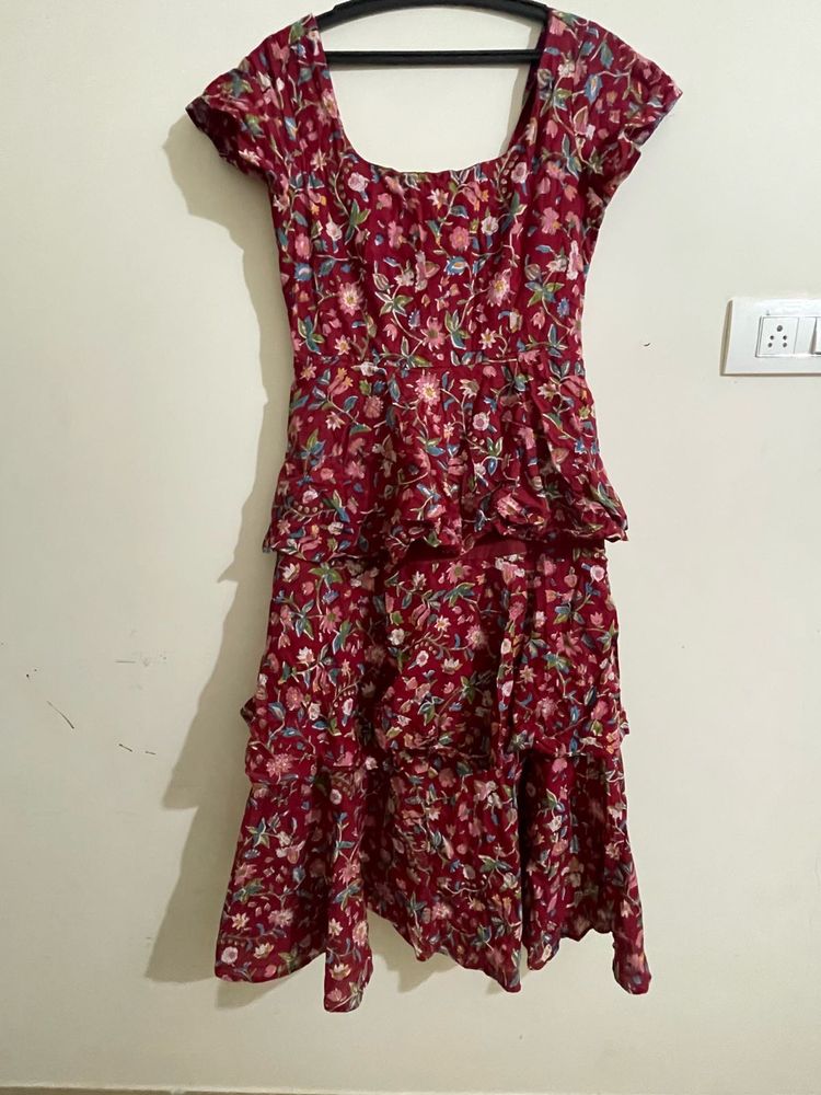 Floral Ruffle Mini Dress