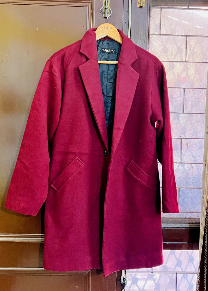 Beautiful Maroon Overcoat