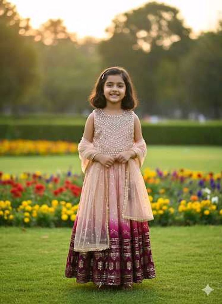 Elegant Girls&#39; Ethnic Dress