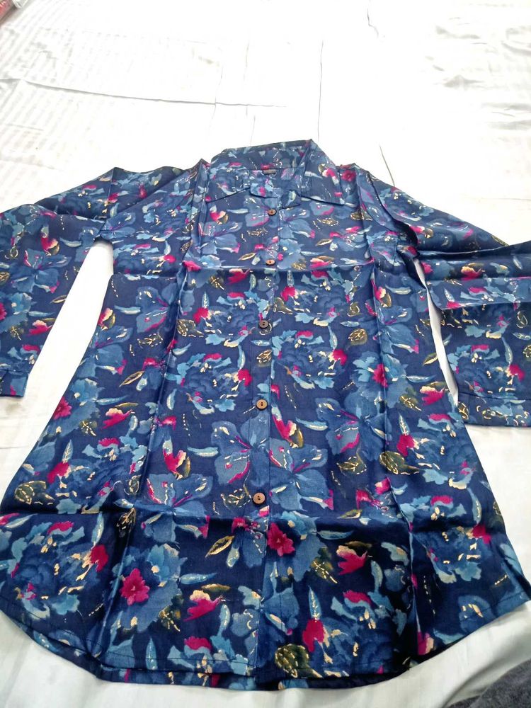 Floral Print Shirt Short