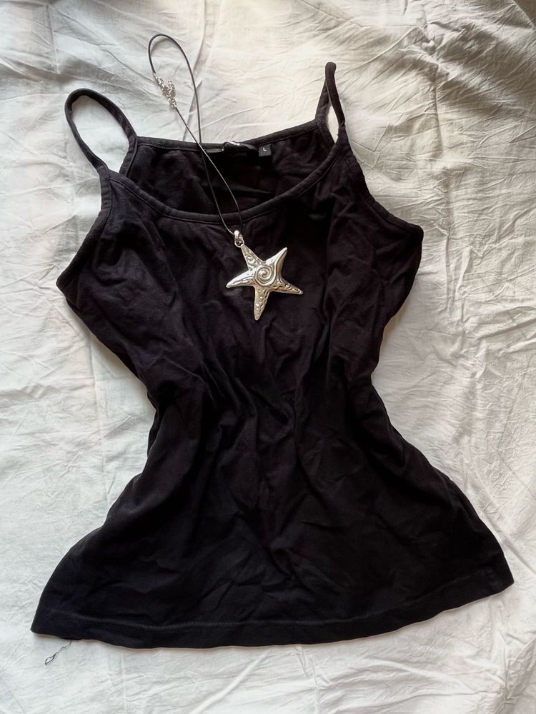 Y2k Black Basic Top