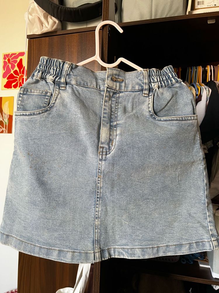 Denim Mini Skirt
