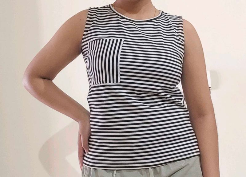 Black And White Strips Top