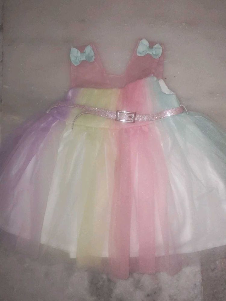 Cute Rainbow Tulle Dress