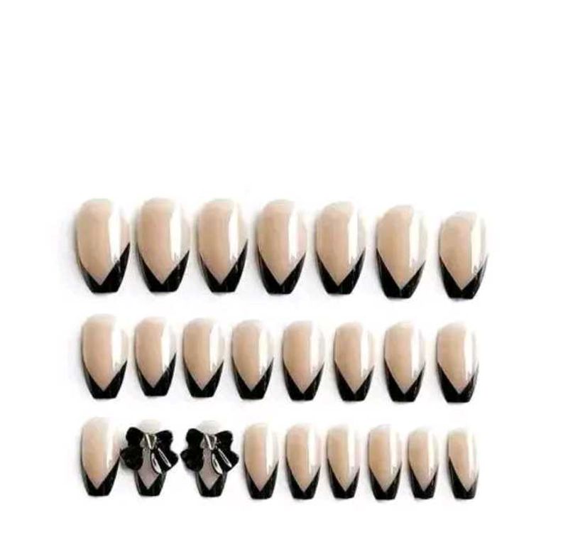 Press-On Nails with Bow Accents