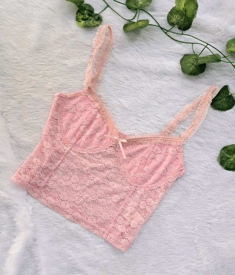 Urbanic Y2k Bustier Sheer Top