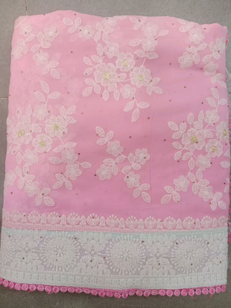 Heavy Work Saree With Siroski