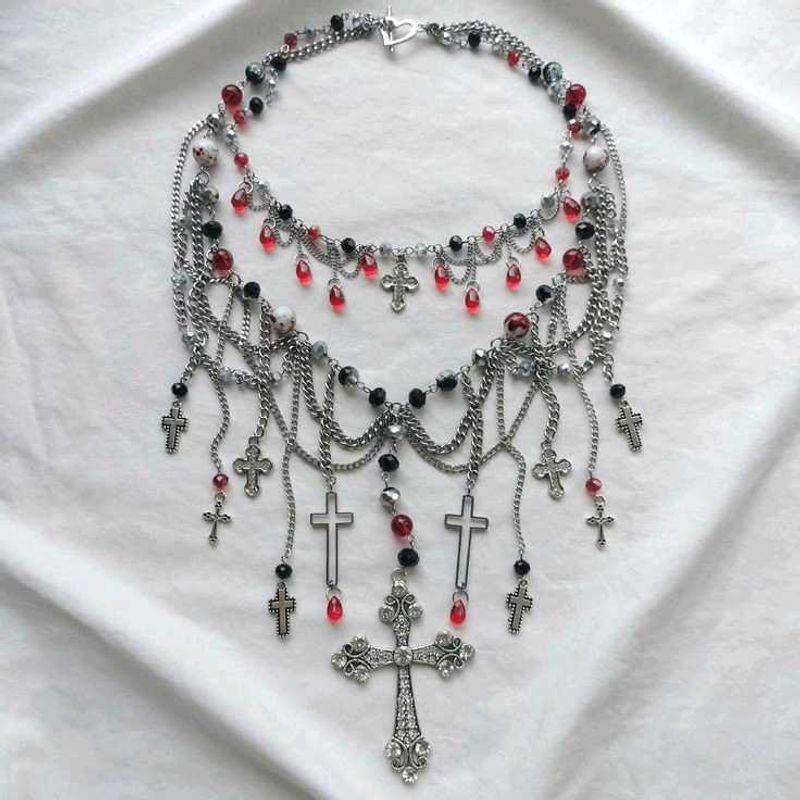 ~•°Messy Gothic Necklace °`•