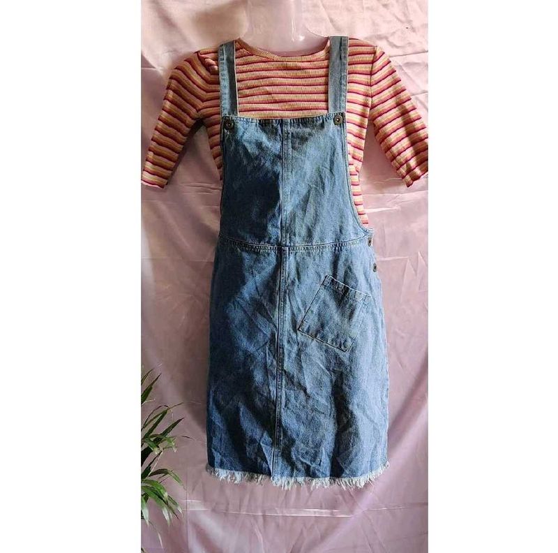 Denim Dungaree Dress