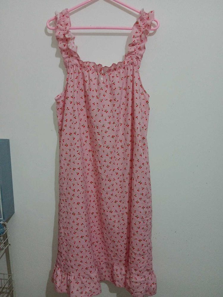 Cherry Coquette Pink Dress