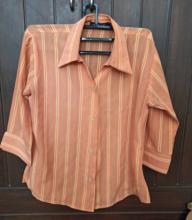 Striped Button-Down Shirt