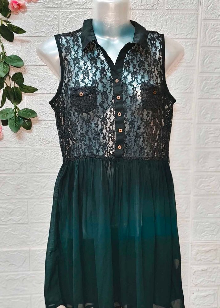 Size S/M/L 🎁Buy 2 Get 1 Free 🎁Lace Overlay Dress