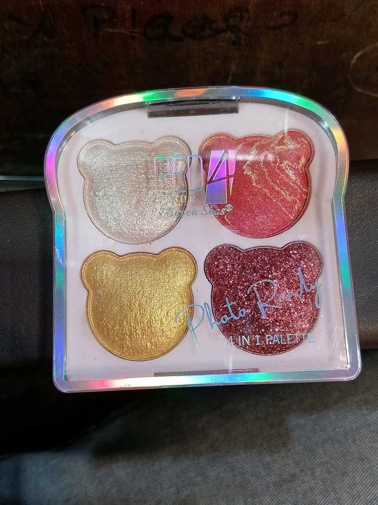 Red 4 Hlighter blush, glitter, eye shadow.hter blu