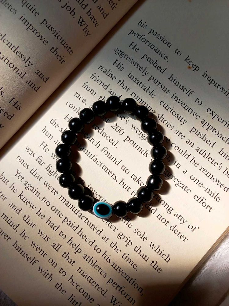 evil Black Beaded Bracelet