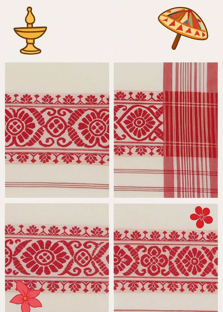 Authentic Assamese Handwoven Gamusa – Traditional