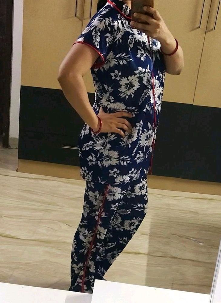 Woman Satin Nighty Suit