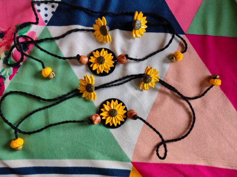 Clay Sunflower Choker