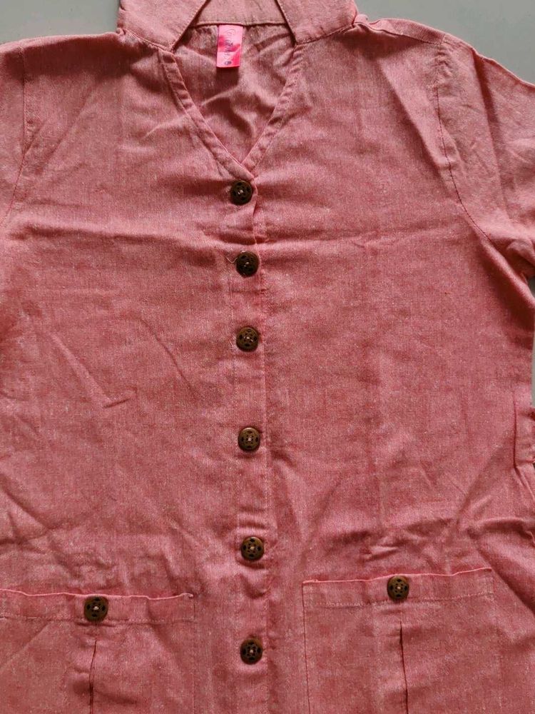 Casual Button-Down Shirt Dress