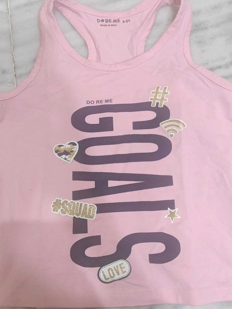 Cute Pink &#39;Goals&#39; Top