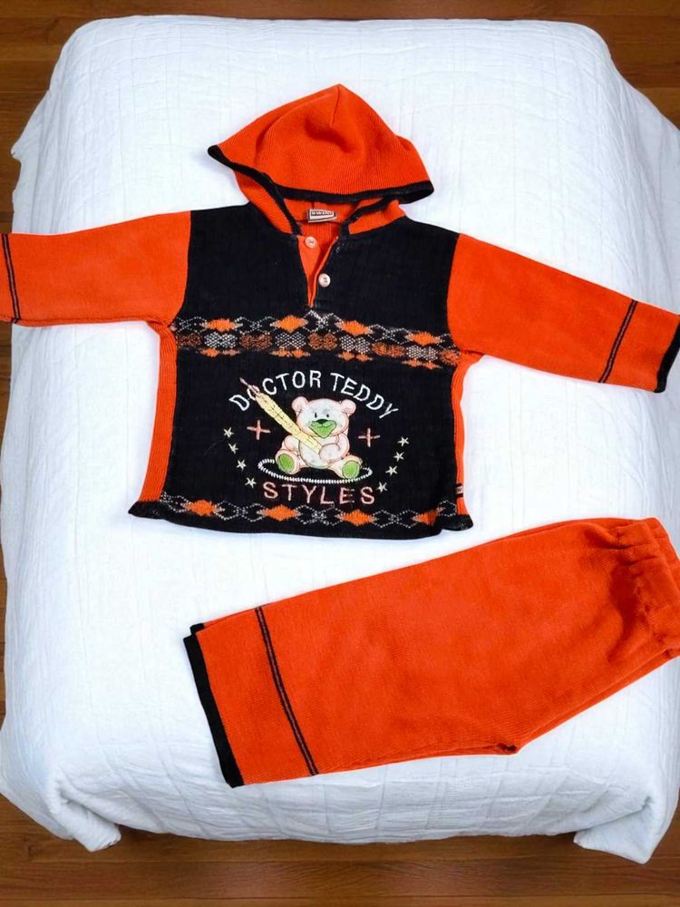 [Unisex] Kids Winter Wear Hoddie +pant Set