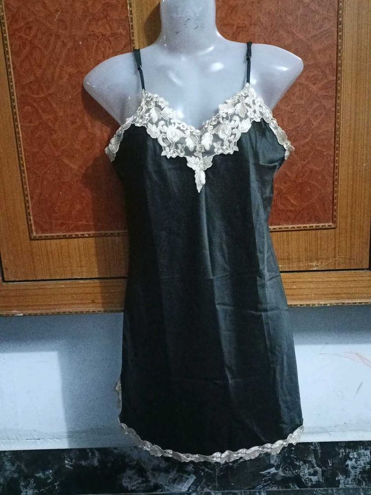 Lace Trim Cami Slip Dress