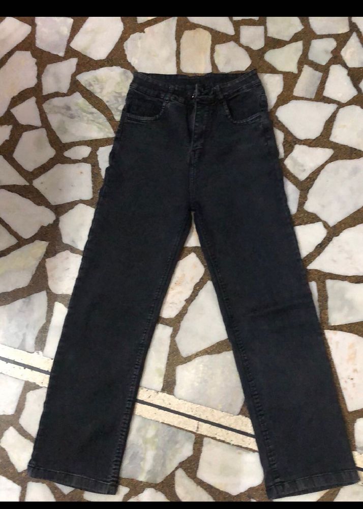 Wide Leg Black Jeans