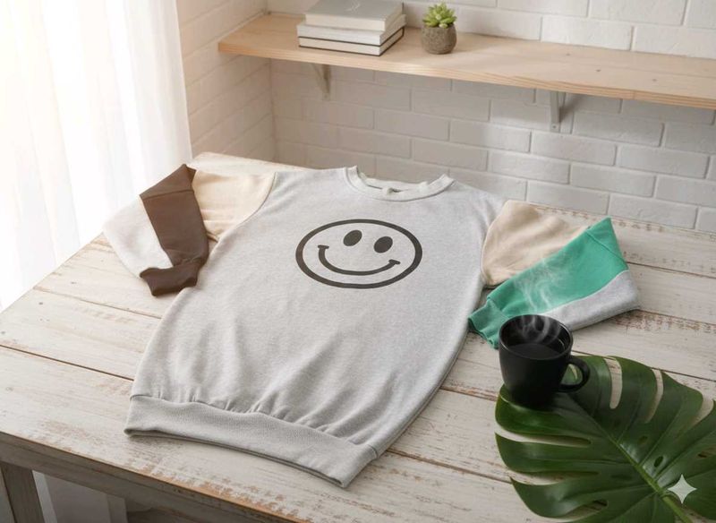 Smiley Face Graphic Sweatshirt