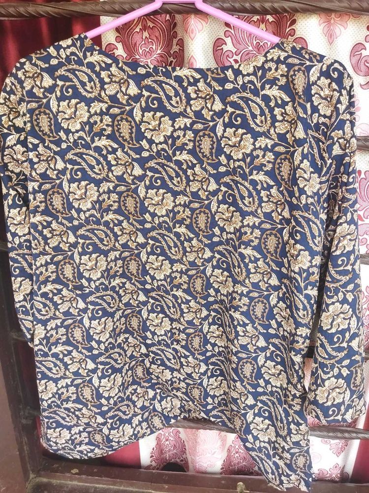 Paisley Print Long Sleeve Top