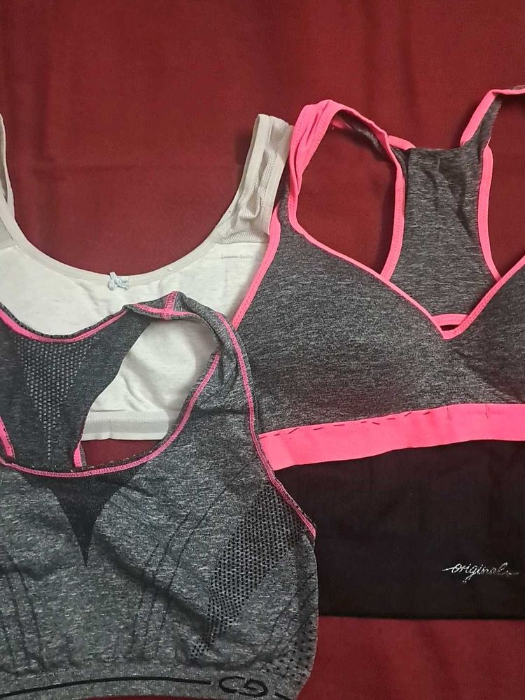 combo Of Four Imported Fabric  Sports Bra