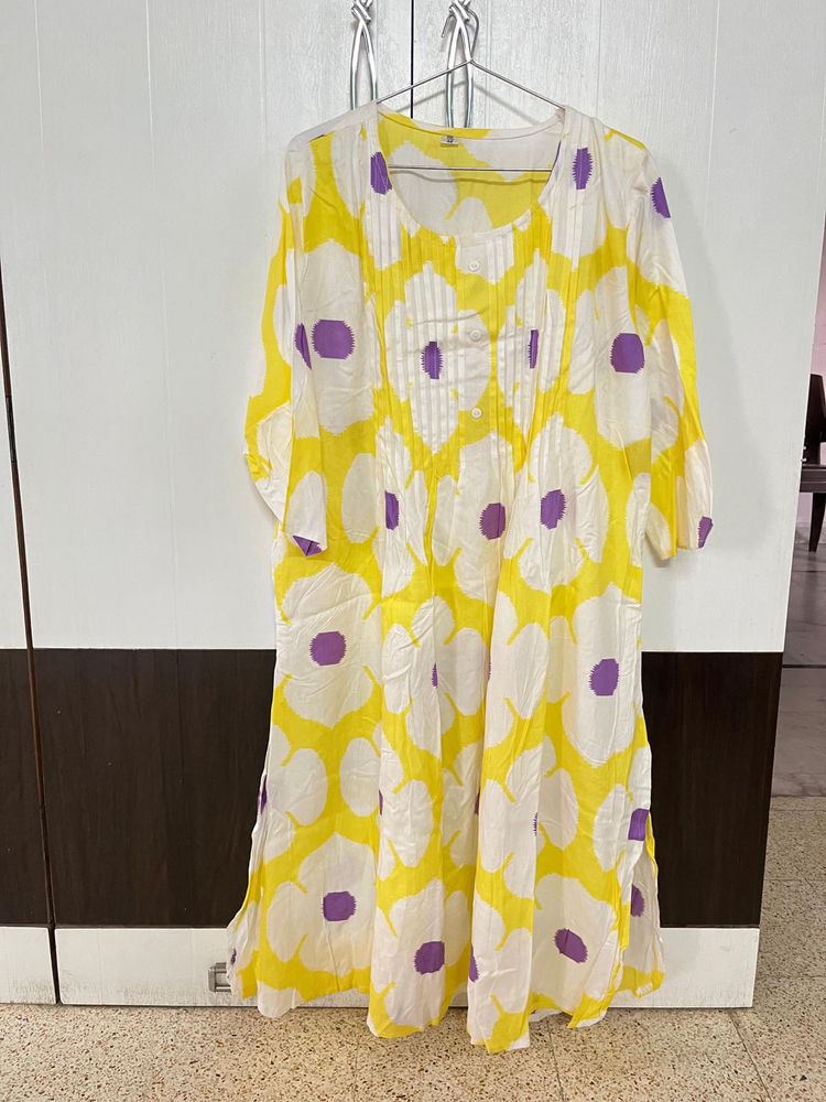 Plus Size A-line Kurta Pant Dupatta Set