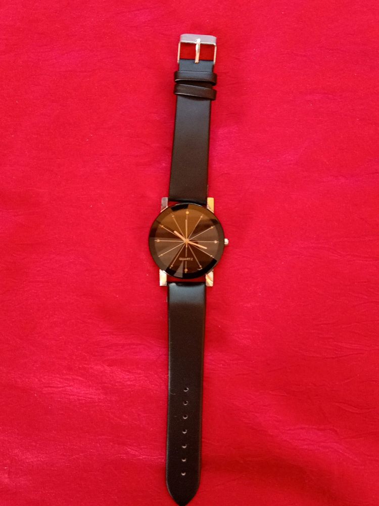 Pure Black Stylish Watch