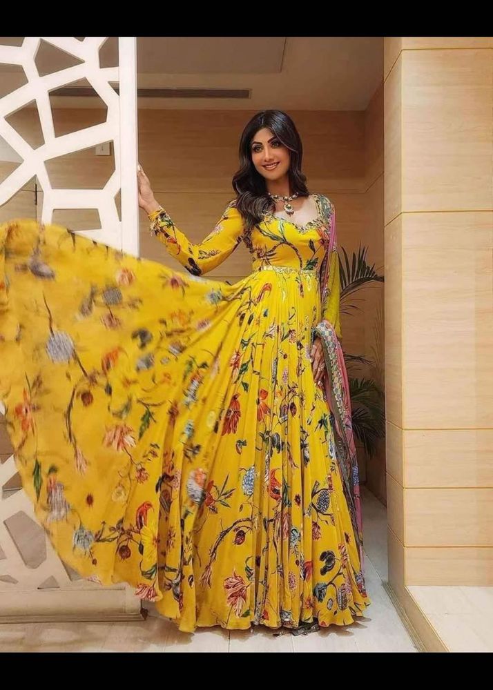 New Designer Stylist Gown With Full Flair