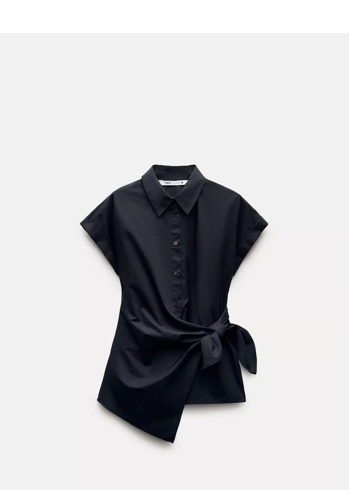 Zara Knot Style Asymmetric Shirt